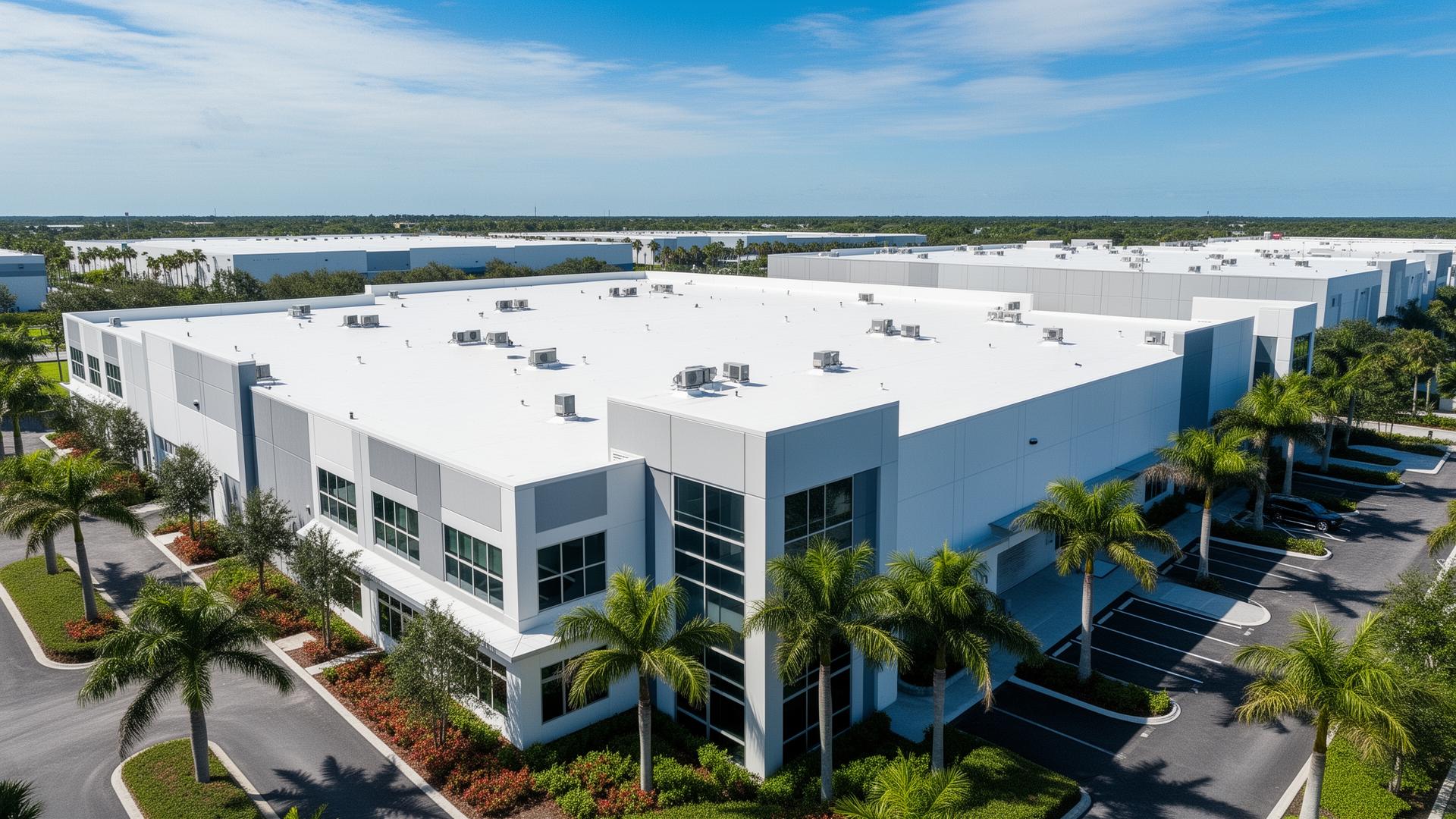 Florida commercial building with TPO roof